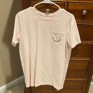 Ivory Ella 100% organic cotton short shirt, cheerleading theme, pink, size large